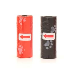 image-Pet Poop Bags Disposable Dog Waste Bags, Bulk Poop Bags with Leash Clip and Bone Bag Dispenser 1Roll Bags with Paw Prints
