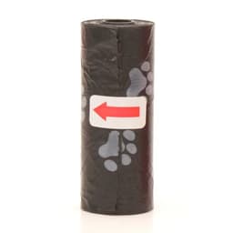 image-Pet Poop Bags Disposable Dog Waste Bags, Bulk Poop Bags with Leash Clip and Bone Bag Dispenser 1Roll Bags with Paw Prints