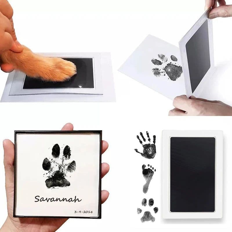 image-Safe Non-toxic Cat Dog Paw Print Ink Kit Pad Baby Footprints Newborn Shower Handprint Easy Diy Clean Touch Inkless Pet Souvenir