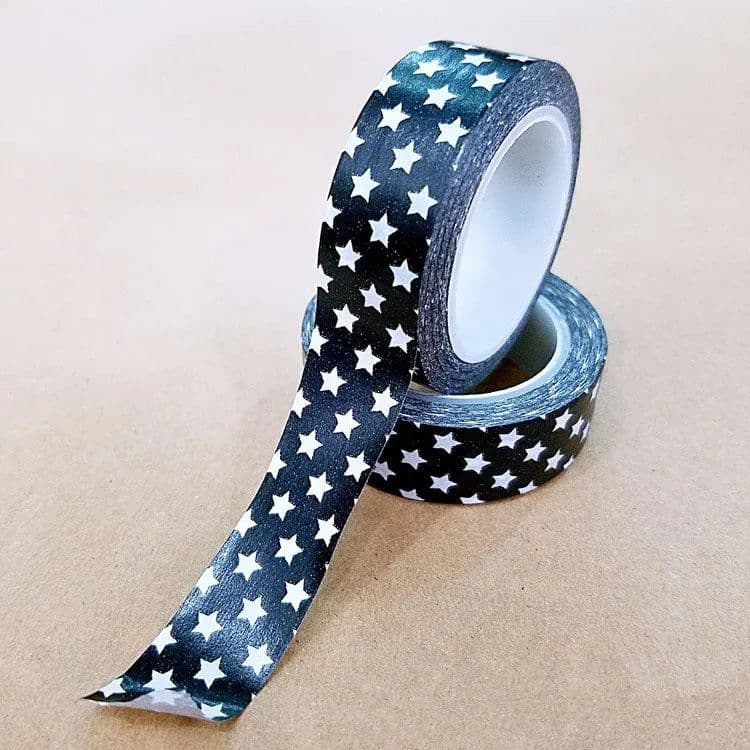 image-10m 1x Black and White Adhesive Tape Japanese Washi Tape Decorative Tape DIY Scrapbook Paper Photo Album Masking Tape Set