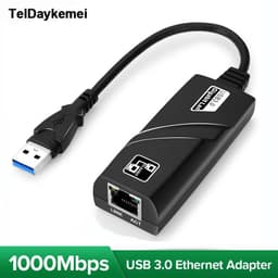 image-10/100/1000Mbps Wired USB 3.0 TypeC USB To Rj45 Lan Ethernet Adapter RTL8153 Network Card for PC Macbook Windows Laptop