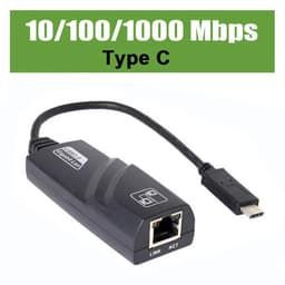 image-10/100/1000Mbps Wired USB 3.0 TypeC USB To Rj45 Lan Ethernet Adapter RTL8153 Network Card for PC Macbook Windows Laptop