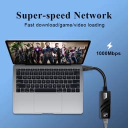 image-10/100/1000Mbps Wired USB 3.0 TypeC USB To Rj45 Lan Ethernet Adapter RTL8153 Network Card for PC Macbook Windows Laptop