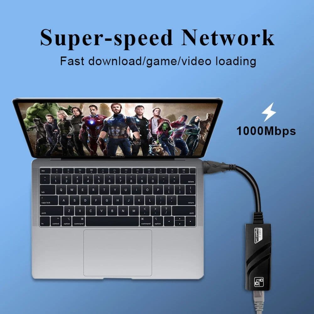 image-10/100/1000Mbps Wired USB 3.0 TypeC USB To Rj45 Lan Ethernet Adapter RTL8153 Network Card for PC Macbook Windows Laptop