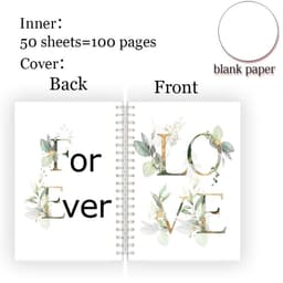 image-A5 Spiral Notebook Note Book - Faith Belief Love God Bless Luck - Dream Motivational Inspirational Flower Quote Never Give Up