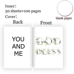 image-A5 Spiral Notebook Note Book - Faith Belief Love God Bless Luck - Dream Motivational Inspirational Flower Quote Never Give Up