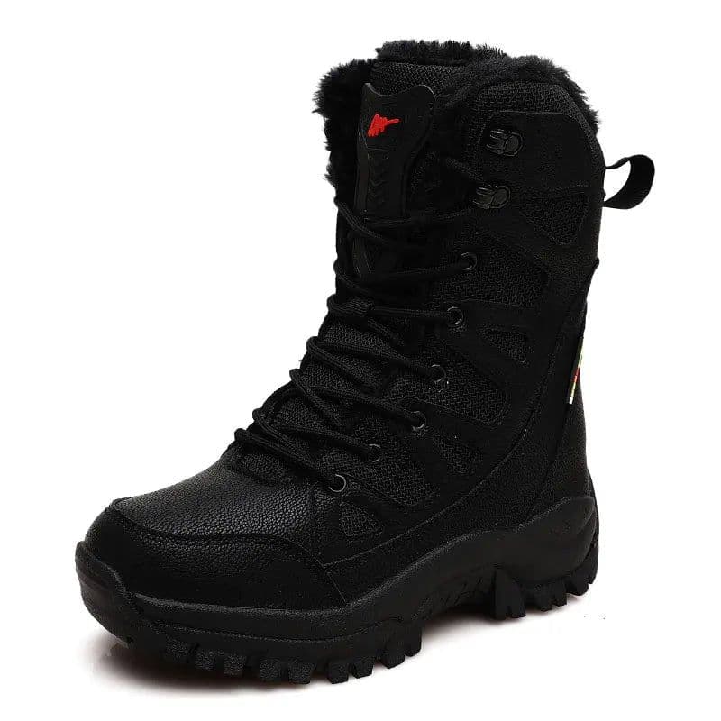 image-Men Tactical Military Boots Mens Casual Shoes Leather SWAT Army Boot Motorcycle Ankle Combat Boots Black Botas Militares Hombre