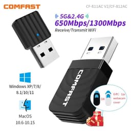 image-650Mbps USB Wifi Adapter 2.4G&5GHz Dual Band 802.11AC Wireless Network Card Wi fi Antenna Wifi Receiver For Laptop Desktop PC