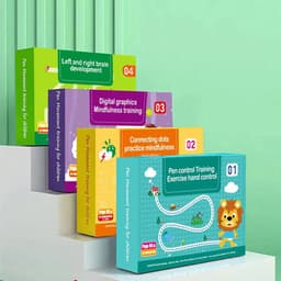 image-English Magical Book Learning Letter in Tracing Workbook for Kids Reusable Calligraphy Copybook for Kids Montessori Writing Book