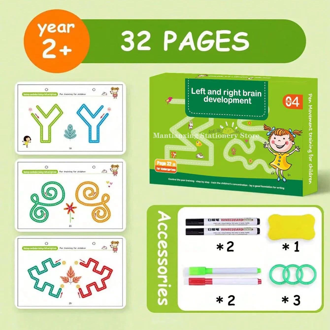 image-English Magical Book Learning Letter in Tracing Workbook for Kids Reusable Calligraphy Copybook for Kids Montessori Writing Book