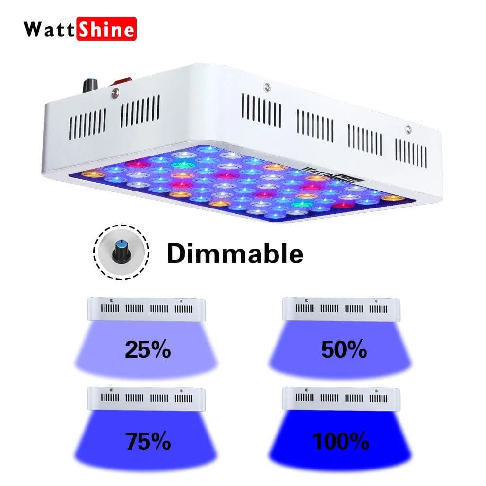 image-Dimmable LED Aquarium Lights 180W 140W Fish Tank Light For Freshwater Saltwater Aquarium Marine Reef Coral Lighting Decoration