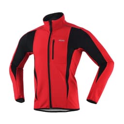image-ARSUXEO Men's Warm Cycling Jacket Fleece Bike Jersey Windproof Waterproof Softshell Coat Bicycle Clothing Motorcycle Raincoat
