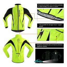 image-ARSUXEO Men's Warm Cycling Jacket Fleece Bike Jersey Windproof Waterproof Softshell Coat Bicycle Clothing Motorcycle Raincoat