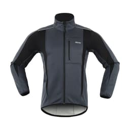 image-ARSUXEO Men's Warm Cycling Jacket Fleece Bike Jersey Windproof Waterproof Softshell Coat Bicycle Clothing Motorcycle Raincoat
