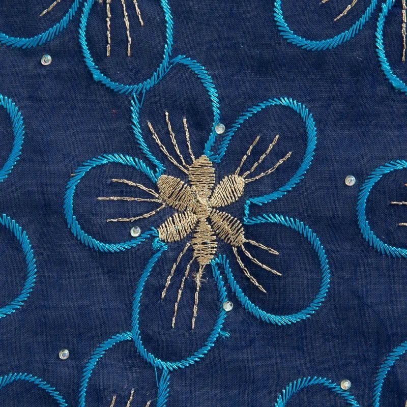 image-SJD LACE African Lace Fabric High Quality 2024 Newest Nigeria Cotton Lace Fabric with Stones for Sew Wedding Party Dresses A3230