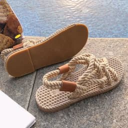 image-Braided Rope Sandals - Sexikinis Swim