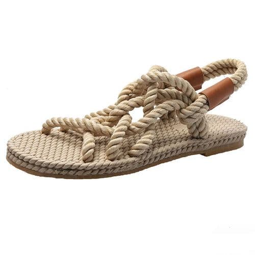 image-Braided Rope Sandals - Sexikinis Swim