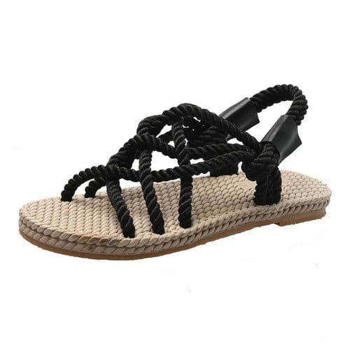 image-Braided Rope Sandals - Sexikinis Swim