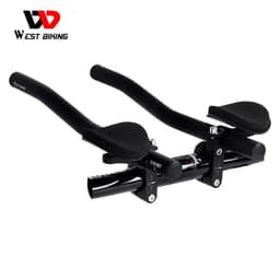 image-WEST BIKING Bicycle Rest TT Handlebar Clip on Aero Bars Handlebar Extension Triathlon Aerobars MTB Road Bike Cycling Handlebars