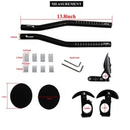 image-WEST BIKING Bicycle Rest TT Handlebar Clip on Aero Bars Handlebar Extension Triathlon Aerobars MTB Road Bike Cycling Handlebars