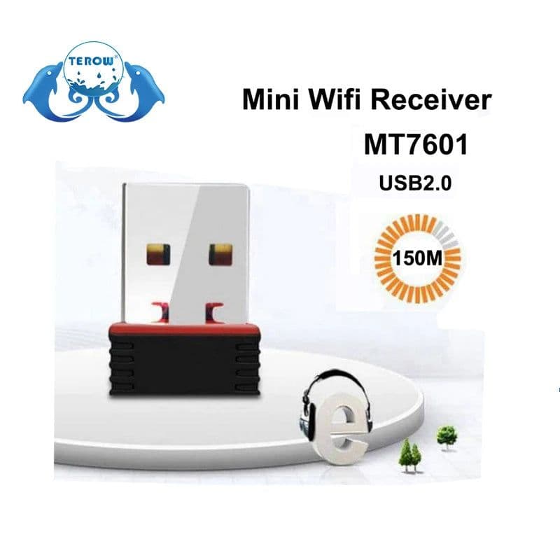 image-TEROW 150Mbps Network Card MT7601 Mini Wireless 2.4G Wifi Adapter WLAN USB2.0 2dBi for Tablet/PC/TV Box/CCTV/Desktop