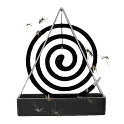image-Hanging Vertical Mosquito Incense Holder Creative Sandalwood ireproof Coil Mosquito Box Portable Gray Mosquito Incense Base