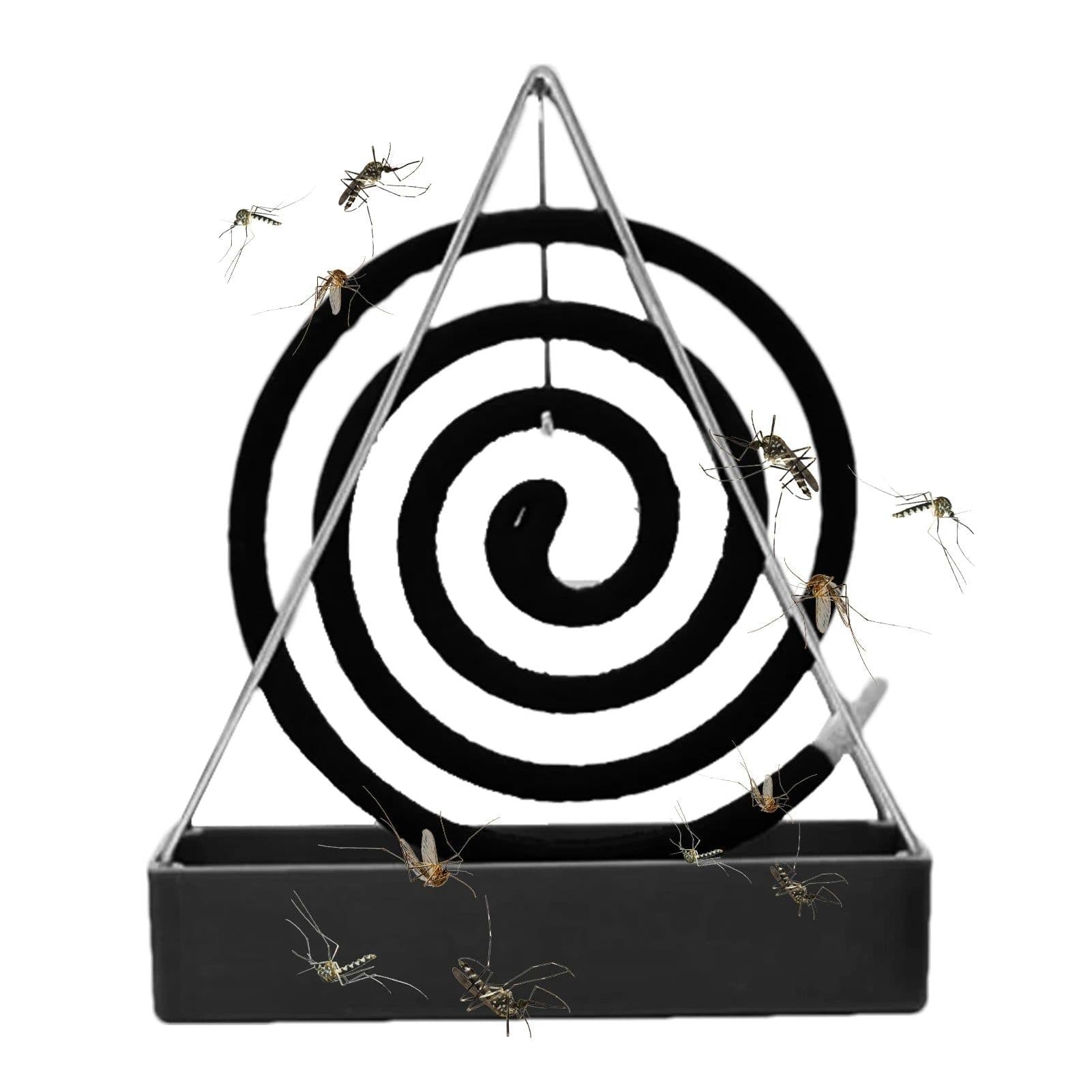 image-Hanging Vertical Mosquito Incense Holder Creative Sandalwood ireproof Coil Mosquito Box Portable Gray Mosquito Incense Base