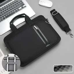 image-Laptop Bag For Macbook Air Pro 13 16 Redmi Lenovo 13.3 14 15.6 17.3 Inch Case Portable Shockproof Shoulder Bag Handbag Briefcase