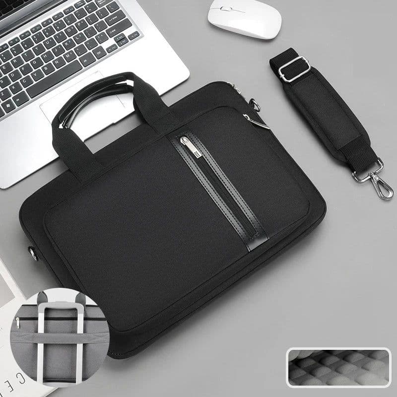 image-Laptop Bag For Macbook Air Pro 13 16 Redmi Lenovo 13.3 14 15.6 17.3 Inch Case Portable Shockproof Shoulder Bag Handbag Briefcase