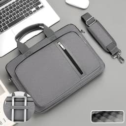 image-Laptop Bag For Macbook Air Pro 13 16 Redmi Lenovo 13.3 14 15.6 17.3 Inch Case Portable Shockproof Shoulder Bag Handbag Briefcase