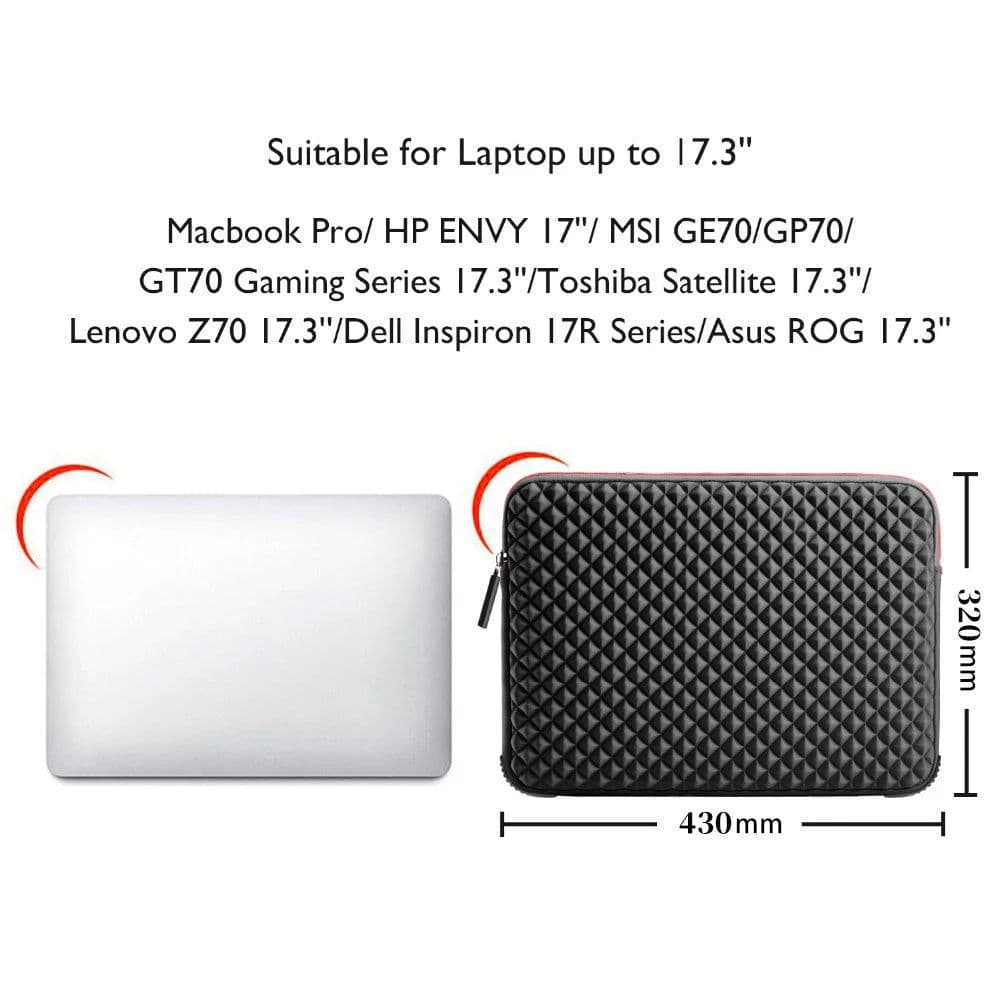 image-WIWU 17.3 inch Laptop Bag Case for Macbook Pro 17 Waterproof Laptop Sleeve for Macbook Pro 17 Case Computer Notebook Bag 17.3