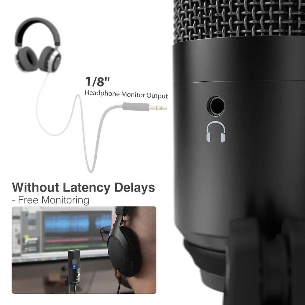 image-FIFINE USB Microphone for laptop and Computers for Recording Streaming Voice overs Podcasting for Audio&Video K670