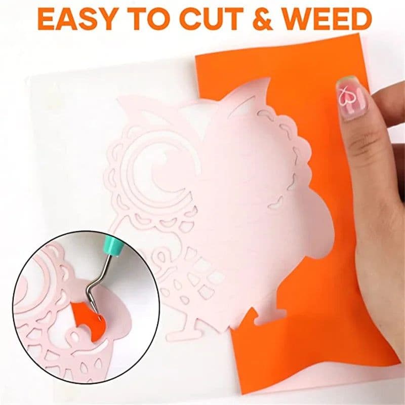 image-HTVRONT 20/14 Pack 12inX3ft/30X90cm PU Heat Transfer Vinyl Roll for Cricut T-shirt Printing DIY Iron on HTV Film Easy to Cut