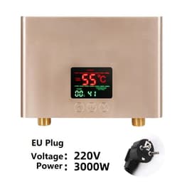 image-110V/220V Instant Water Heater 3000W/5500W Wall-Mounted Electric Heaters for Bathroom Hot Water Shower and Home Kitchen Heating