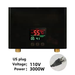 image-110V/220V Instant Water Heater 3000W/5500W Wall-Mounted Electric Heaters for Bathroom Hot Water Shower and Home Kitchen Heating