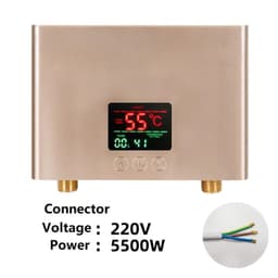 image-110V/220V Instant Water Heater 3000W/5500W Wall-Mounted Electric Heaters for Bathroom Hot Water Shower and Home Kitchen Heating