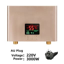image-110V/220V Instant Water Heater 3000W/5500W Wall-Mounted Electric Heaters for Bathroom Hot Water Shower and Home Kitchen Heating