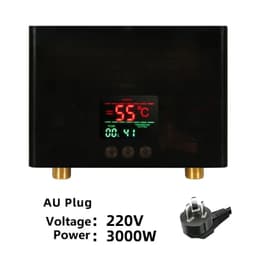 image-110V/220V Instant Water Heater 3000W/5500W Wall-Mounted Electric Heaters for Bathroom Hot Water Shower and Home Kitchen Heating