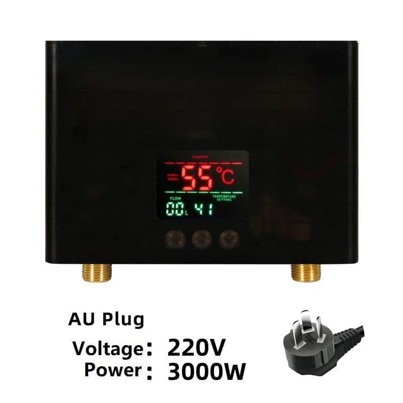 image-110V/220V Instant Water Heater 3000W/5500W Wall-Mounted Electric Heaters for Bathroom Hot Water Shower and Home Kitchen Heating