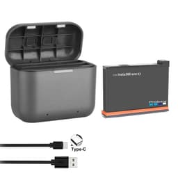 image-2200mAh For Insta360 ONE X3 Battery+2 Card Slot Battery Charging Box 360 Panoramic Action Camera Batteries Accessories