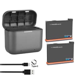 image-2200mAh For Insta360 ONE X3 Battery+2 Card Slot Battery Charging Box 360 Panoramic Action Camera Batteries Accessories