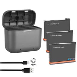 image-2200mAh For Insta360 ONE X3 Battery+2 Card Slot Battery Charging Box 360 Panoramic Action Camera Batteries Accessories