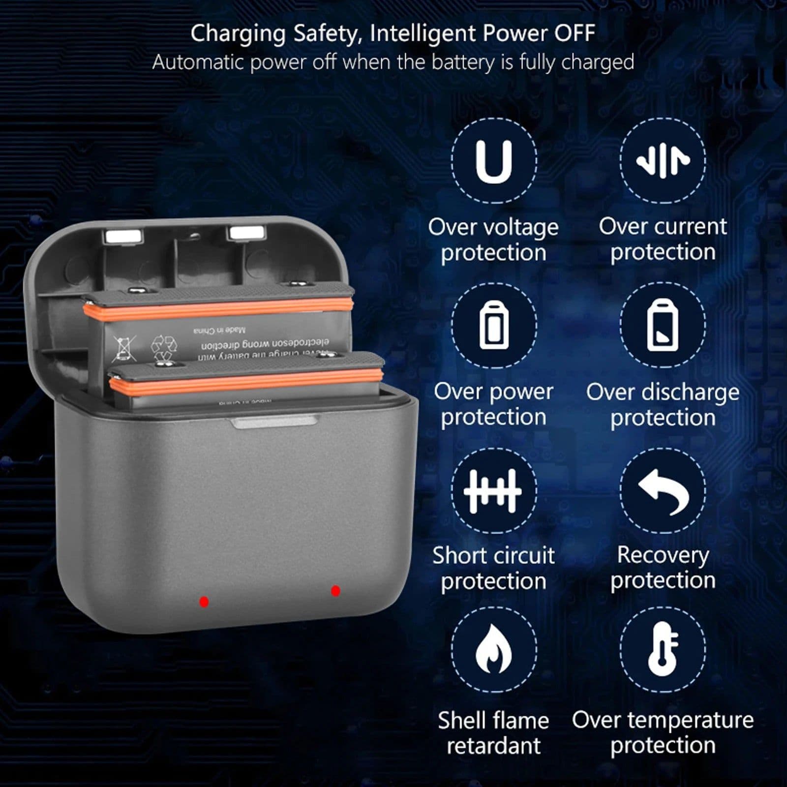 image-2200mAh For Insta360 ONE X3 Battery+2 Card Slot Battery Charging Box 360 Panoramic Action Camera Batteries Accessories