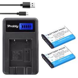 image-1800mAh Li-40B Li-42B EN-EL10 Battery + LCD Charger for Olympus Li 40B 42B, Nikon EN EL10, FinePix XP70 XP60 XP50 T550