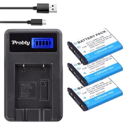 image-1800mAh Li-40B Li-42B EN-EL10 Battery + LCD Charger for Olympus Li 40B 42B, Nikon EN EL10, FinePix XP70 XP60 XP50 T550