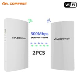 image-1KM WIFI Range Wireless Outdoor CPE Router Extender 2.4G 300Mbps WiFi Bridge Access Point AP Antenna WI-FI Repeater CF-E130N