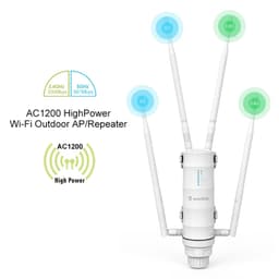 image-Wavlink N300 High Power Outdoor Weatherproof 30dbm Wireless Wifi Router/AP Repeater/Extender 2.4G 15KV Outer Detachable Antenna