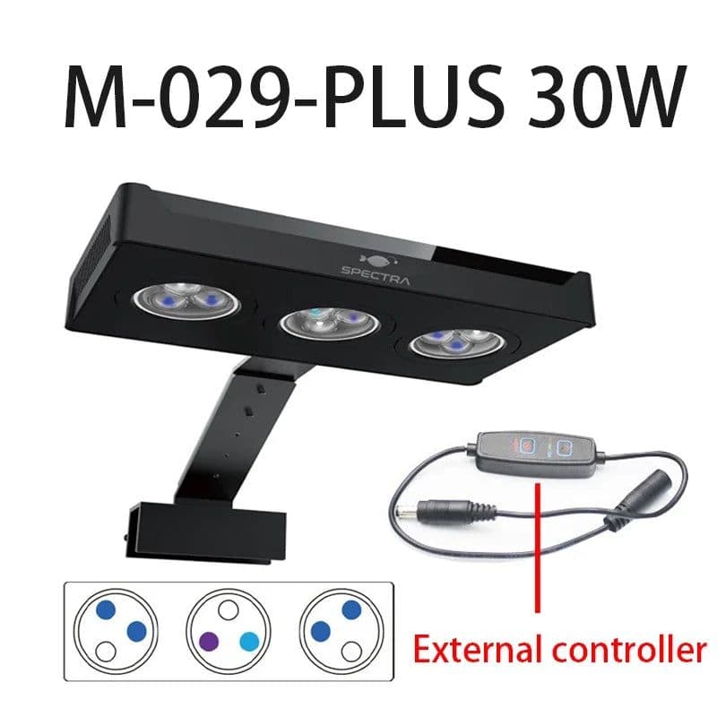 image-Spectra Nano 029 Aquarium Light 30W 40W Saltwater Lighting with Touch Control for Coral Reef Fish Tank Mobile WIFI Control