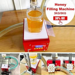 image-5KG Smart Honey Filling Machine 2022 New Commercial Gear Pump Driving Input Honey Liquid Automatic Max Filler Food Processor