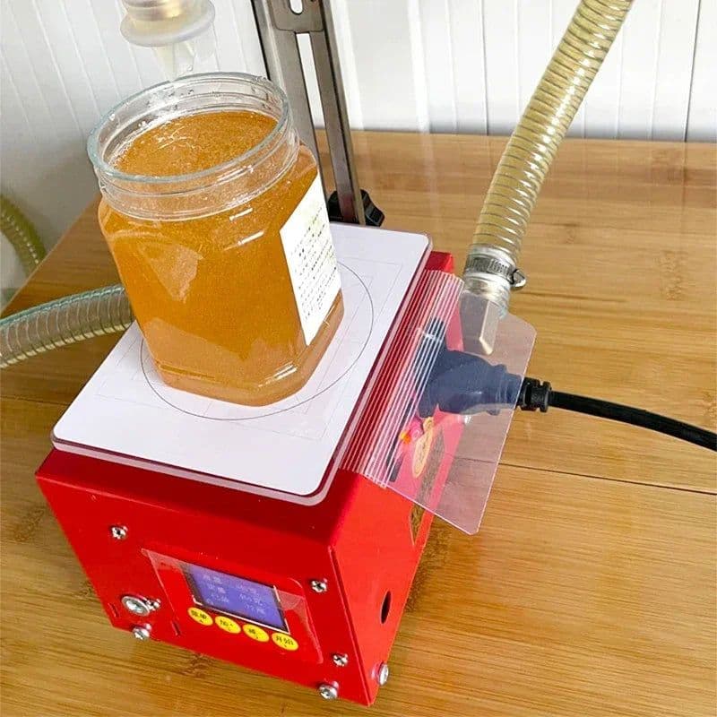image-5KG Smart Honey Filling Machine 2022 New Commercial Gear Pump Driving Input Honey Liquid Automatic Max Filler Food Processor
